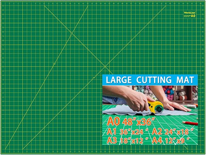 worklion self healing cutting mat 36" x 48" for sewing,fabric cutting,rotary cutting,5-layer non-slip as desk top for Scrapbooking & Quilting & Sewing & Arts & Crafts Project……