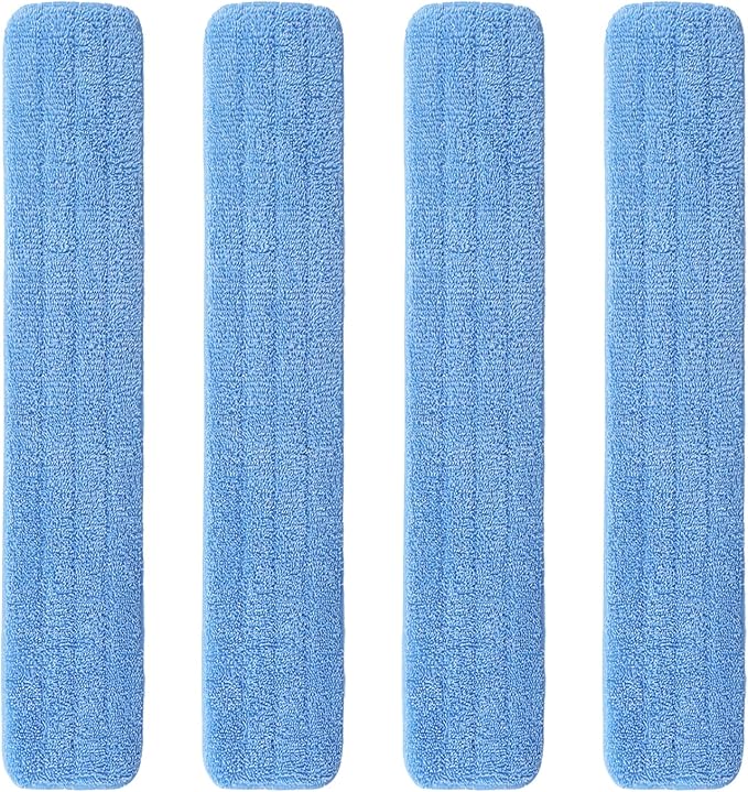 48" Microfiber Pad for Rubbermaid Commercial 48 Inch Mop Head - 4 Pack Replacement Wet & Dry Commercial Reusable Cleaning Mop Refills Fit for Any Microfiber Flat Mop System 48"