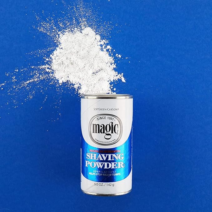 Magic Shaving Powder Blue Regular Strength 5 oz (Pack of 5)