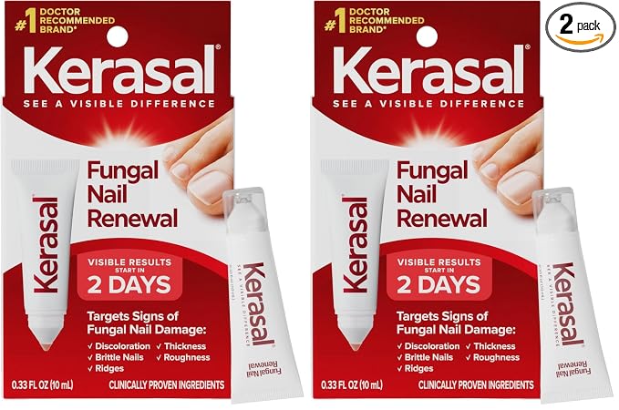Kerasal Nail Fungus Extra Strength | Restorative Nail Repair for Damaged Nails, 0.33 fl oz (Packaging May Vary) (Pack of 2)