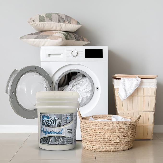 Ultra Fresh® Professional™ Commercial Laundry Detergent, Free & Clear, 5 Gal – Liquid with Easy Dispensing Pump for All Machine Types, up to 640 Loads