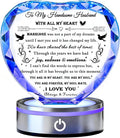Qianwei Gift for Husband from Wife Unique - Crystal Engraved Gifts for Man Personalized Who Want Nothing - Husband Birthday Anniversary Fathers Day Christmas Valentines Day Present Ideas for My Man