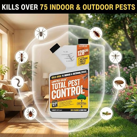 Ike's Pest Control Concentrate - 7.9% Bifenthrin, Indoor/Outdoor Insect Killer - Quart - Liquid