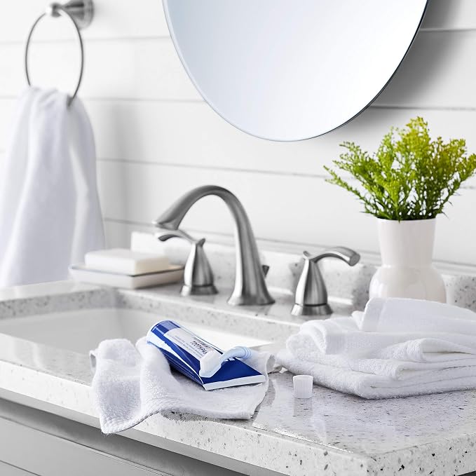 Amazon Basics Cotton Washcloths, Lightweight Quick-Dry, Absorbent Face and Body Towel Set, 12" x 12", White, 12-Pack