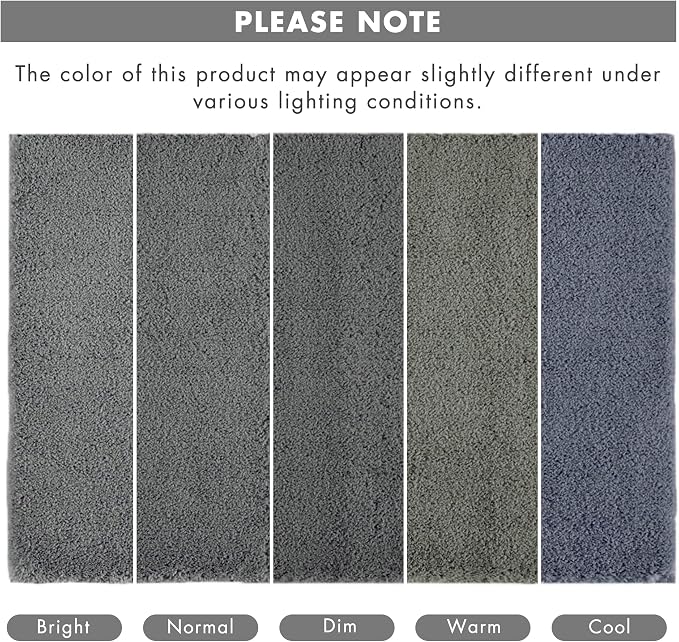 Madison Park Marshmallow Bathroom Rug Non Slip, Luxrurious Plush Bath Mat, Absorbent, Quick Dry, Spa Design Bath Room Décor, 24x72, Grey