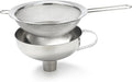 iSi Funnel & Sieve - Stainless Steel Combination Set with 700ml Capacity - Universal Fit, Compatible with Cream Whippers, Canning Jars, Bottles - Dishwasher Safe, Professional Kitchen Accessories