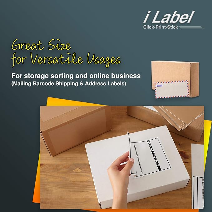 8.5" x 11" Full Sheet Label Sticker Paper for Laser & Inkjet Printers [150 Sheets,150 Labels]