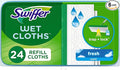 Swiffer Sweeper Wet Mopping Cloths, Mop and Broom Floor Cleaner Refills, Open Window Fresh Scent 24-Count (Pack of 6) (Packaging May Vary)