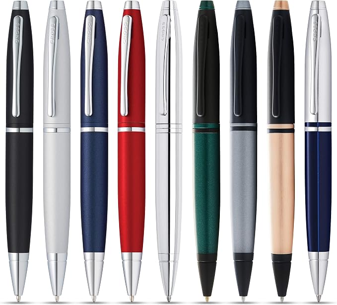 Cross Calais Refillable Ballpoint Pen Presented in a Luxury Gift Box - Medium Point, Black Ink, Matte Green & Black