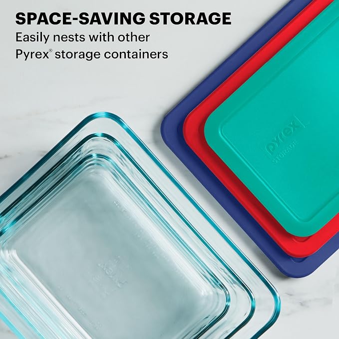 Pyrex Simply Store (5-Pack) Large Glass Food Storage Containers Set, (3, 6 & 11 Cup) Meal Prep Containers With Plastic BPA-Free Lids, Dishwasher & Microwave Safe | Meal Prep | Meal Containers | Nonporous Material | Resists Stains Or Odors | Stackable D...