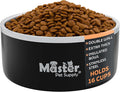 Master Pet Supply Stainless Steel Dog Bowls - 128 oz, Heavy Duty - Black Velvet, Double Wall Extra-Thick Insulated, Non-Slip Pet Water Bowl for Dogs, Cats & Pets, Anti Rust Metal, Dish Washer Safe