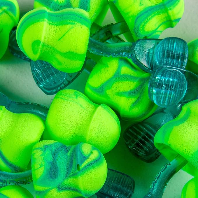 Moldex Glide® Soothers Moisturizing Soft Comfortable Foam Earplugs – Corded Disposable Ear Plugs for Hearing Protection, Noise Reduction (NRR 31dB), 100 Pairs, 6985