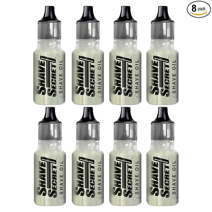 Shave Secret Pack of 8 - Shaving Oil, 0.63 fl Oz