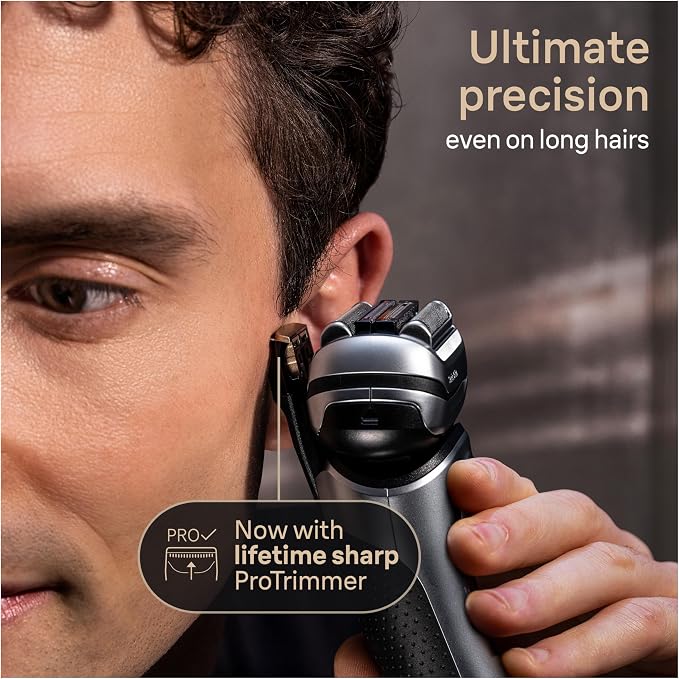 Braun Series 9 PRO+ Electric Razor for Men, 5 Pro Shave Elements & Precision Long Hair Trimmer, 6in1 SmartCare Center, Wet & Dry Electric Shaver for Smooth Skin with 60min Battery Runtime, 9517s