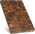 SHUMARU XL End Grain Cutting Board 20×13×1.6" Thick – 11 LB Heavy Duty Butcher Block – 260 SQ IN Flat Workspace for Meal Prep, Dough, & Pizza – Knife-Friendly Wood Chopping Board with Non-Slip Feet