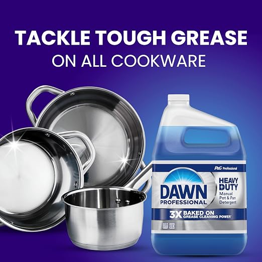 Dawn PRO Heavy Duty Manual Pot and Pan Detergent, Dish Soap Liquid for Dishwashing by Hand, Bulk Concentrate for Commercial Use, 1 gal (Case of 2)