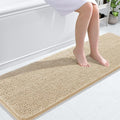 OLANLY Bathroom Runner Rugs 59x20, Extra Soft Absorbent Chenille Bath Rugs, Rubber Backing Quick Dry, Machine Washable Long Bath Mats for Bathroom Floor, Tub and Shower, Home Decor Accessories, Beige