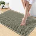 Smiry Waffle Bath Mat 30x18, Extra Soft Absorbent Bathroom Rugs, Non Slip Machine Washable Quick Dry Bath Rugs for Bathroom Floor, Tub, Shower, Home Decor Accessories, Green
