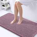 OLANLY Large Bathroom Rugs 40x24, Extra Soft Absorbent Chenille Bath Rugs, Rubber Backing Quick Dry, Machine Washable Bath Mats for Bathroom Floor, Tub and Shower, Home Decor Accessories, Deep Plum