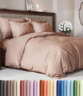 Duvet Cover Full Size Set - Extra Soft Full Duvet Cover 80" x 90" with 2 Pillow Shams for Women, Men, Kids & Teens - Hotel Luxury, Easy-Care w/ Zipper Closures & Ties - Comfy and Breathable (Mauve)