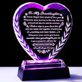 YWHL Granddaughter Gifts from Grandma Grandpa, Birthday Gifts for Granddaughter, to My Granddaughter Crystal Keepsakes Present Ideas on Graduation Wedding Mothers Day