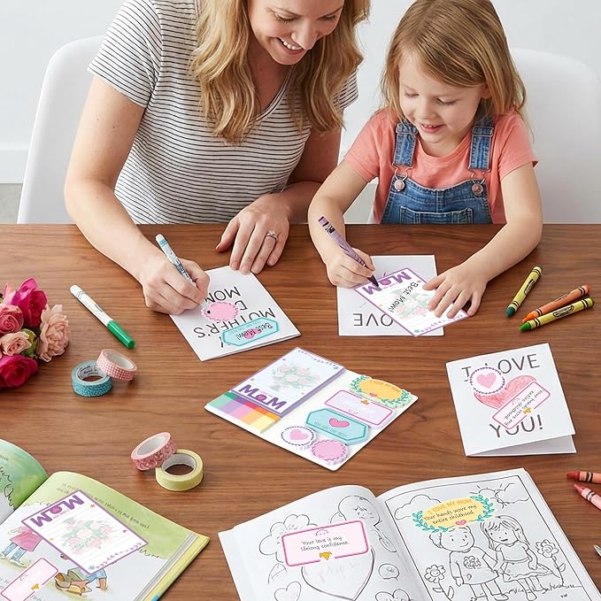 Xqumoi Mother's Day Sticky Notes Set - 550 Sheets Best Mom Ever Self-Stick Note Pads Floral Heart Divider Tabs Bundle Memo Pad, Mother's Day Birthday Gifts for Mom Wife Grandma