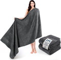Cotton Paradise 100% Cotton Turkish Towel Set, Soft Absorbent Quick Dry, 2 Piece 35x70 Bath Sheet Set, Dark Gray