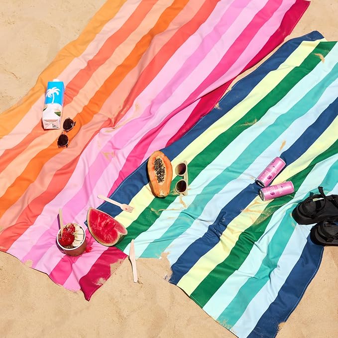 Dock & Bay Kid's Towel - for Beach Use - Quick Dry, Sand Free - Compact, Lightweight - 100% Recycled - Includes Bag - Summer - Cool Lagoon, Large (160x90cm, 63x35)