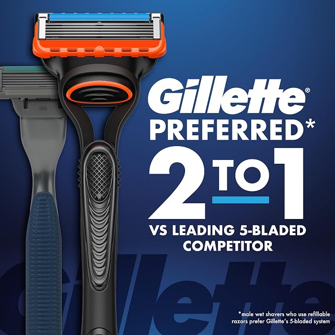 Gillette Fusion5 Mens Razor Blade Refills, 8 Count, Lubrastrip for a More Comfortable Shave