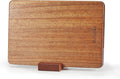 Solid Teak Wood Cutting Board One Piece Non Glued Thick Crack Resistant Wooden Chopping Board with DeepJuice Grooves Built in Handles for Kitchen Meat Vegetable 12x8 IN