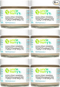 Uncle Harry's Natural & Fluoride-Free Remineralizing Toothpaste - Freshens Breath & Strengthens Enamel - Peppermint, 3 Ounce (Pack of 6)