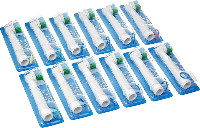 Oral-B Precision Clean Electric Toothbrush Head with CleanMaximiser Technology, Excess Plaque Remover, Pack of 12 Toothbrush Heads, Suitable for Mailbox, White