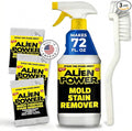 Alien Power Instant Stain Remover Spray for Mold and Mildew and Grout, All Purpose No-Scrub Cleaner for Bathroom & Household Surfaces, Tiles, Wall & Washing Machines - 3 Packets (Makes 72 Fl Oz)