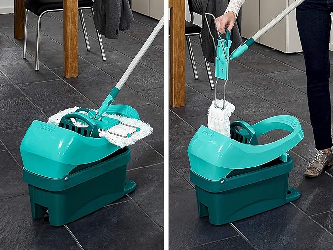 Leifheit Mop Press Professional Evo with Handy Integrated Wheels