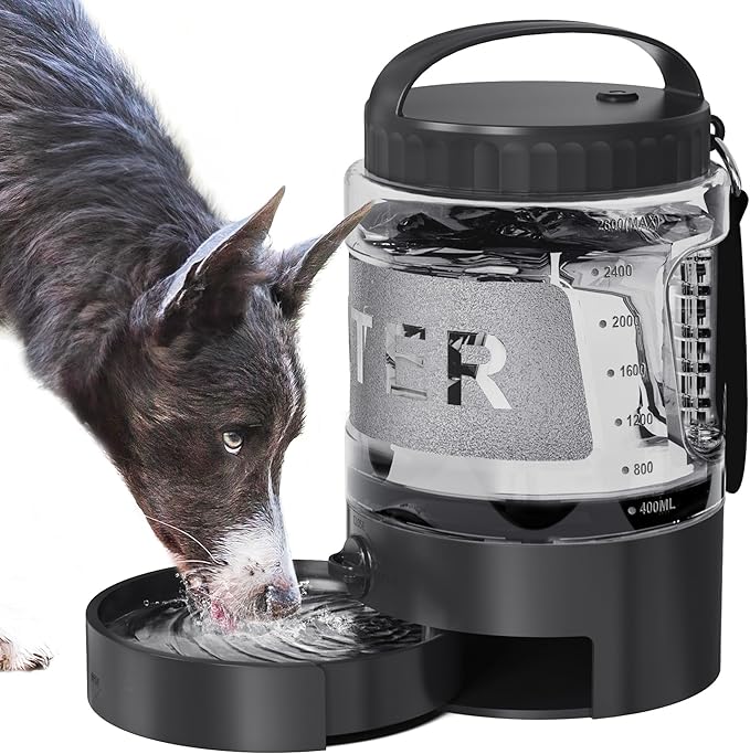 Dog Water Bottle Bowl Dispenser - 95OZ Large Dog Travel Water Bottle Portable with Pull-Out Travel Water Bowl for Dogs Camping Hiking Traveling Beach Park Accessories, Leak-Proof Pet Water Dispenser