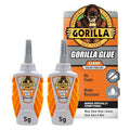 Gorilla Glue Micro Precise Clear Glue, 5 Gram (Pack of 2) - Crystal Clear, All Purpose, and Water Resistant