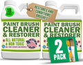 Green Piece® Paint Brush Cleaner for Paint Cleanup (Made in USA) – Works on Wet or Dry Paint, Acrylic, Latex, or Oil – 100% Natural & Completely Non-Toxic – 18 Ounce (Pack of 2)