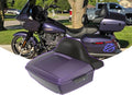 Advanblack 2025 RG Tour Trunk Pack Purple Abyss Denim King Tour Trunk Pack Luggage +Wrap-Around Backrest Pad for '97-'25 Harley Touring Road King Street Glide Electra Glide CVO models