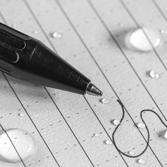 Rite in the Rain Weatherproof Bolt-Action Matte Black Metal Pen, Black Ink (No. BK16) | ballpoint-pens