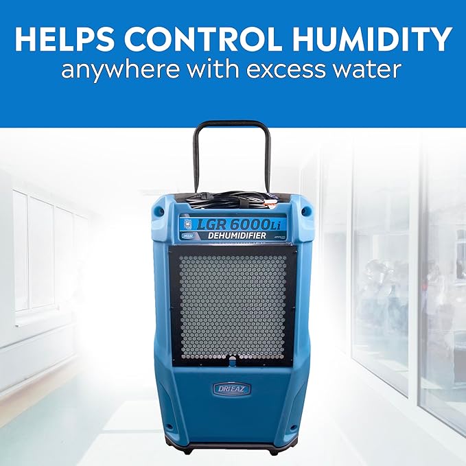Dri-Eaz LGR 6000Li Commercial Dehumidifier with Pump, Portable Industrial Dehumidifier (F600)