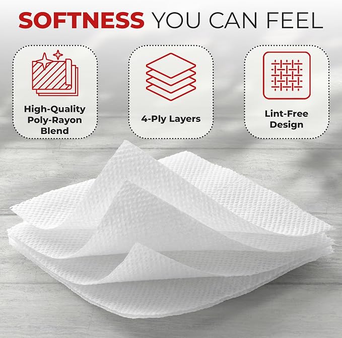 Ever Ready First Aid Non-Woven Sponges, 4" x 4", 4 Ply - 200 Count