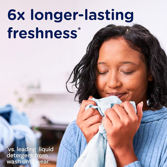 Downy Balance In-Wash Laundry Scent Booster Beads, Crisp Rain and Blue Eucalyptus scent, 24 oz, laundry scent beads, Long-lasting Freshness