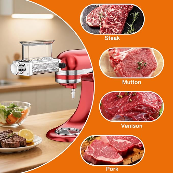 Adjustable Meat Tenderizer for All KitchenAid and Cuisinart Household Stand Mixers, Mixers Accesssories for Kitchen Aid Attachment, Tenderize Meat More Smoothly and Effortless, Dishwasher Safe