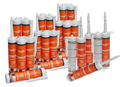 À LA MAISON CEILINGS Instant Grab - Ceiling Tile, Wall Panel & Crown Molding Adhesive - High-Strength, Water-Resistant Glue for Indoor/Outdoor Use - Easy-Apply, Quick-Bond Formula (24-Pack)