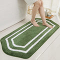 COSY HOMEER Extra Thick Bath Linen Sets Rugs - Anti-Slip Bath Mats Soft Plush 100% Strong Polyester Living Room Bathroom Water Absorbent(Green,24x48 - Inches)