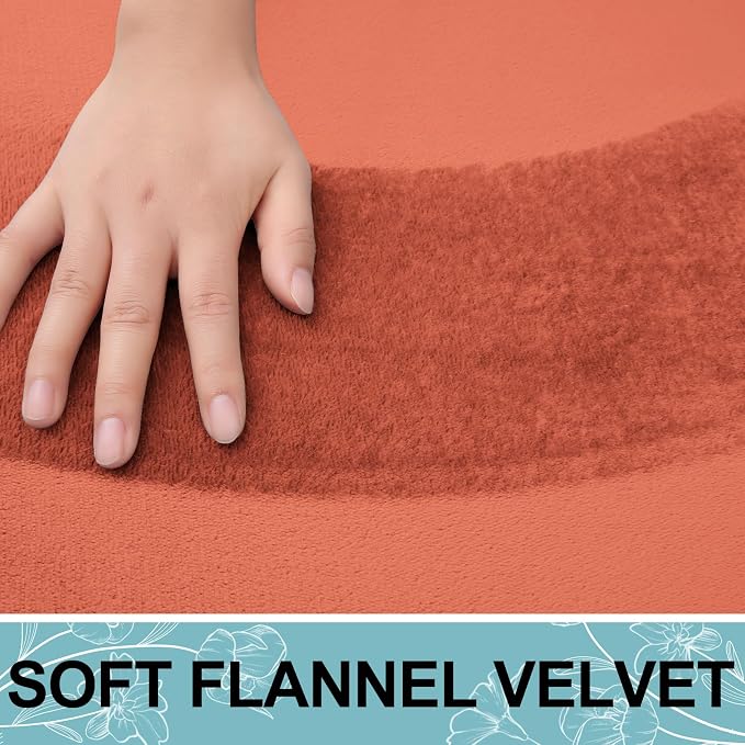 Smiry Memory Foam Bath Mat 24x16, Extra Soft and Absorbent Bathroom Mats, Non Slip Washable Carpet for Floor, Shower and Tub, Coral