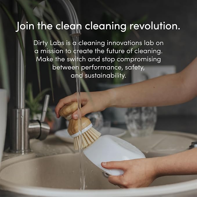 Dirty Labs | Dishwasher Detergent and Booster | Scent Free | 96 Loads (2 lbs) | Ultra Clean, Spot Free, Quick Wash Optimized | Hyper Concentrated