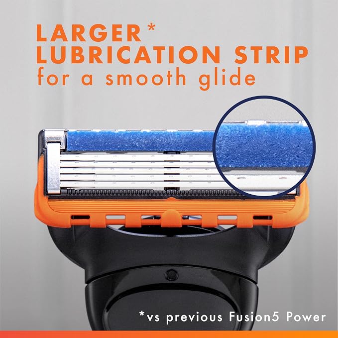 Gillette Fusion5 Power 5-Blade Razor Blade Refills for Men with Precision Trimmer, 10 Count