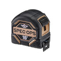 Spec Ops Tools Tape Measure for Measuring & Layout, 1 1/8" Double-Sided Blade and Military-Grade Composite Case, 16 Foot