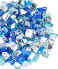 NUPICK 20 Pound Fire Glass, 1/2 Inch Reflective Fire Pit Glass Rocks